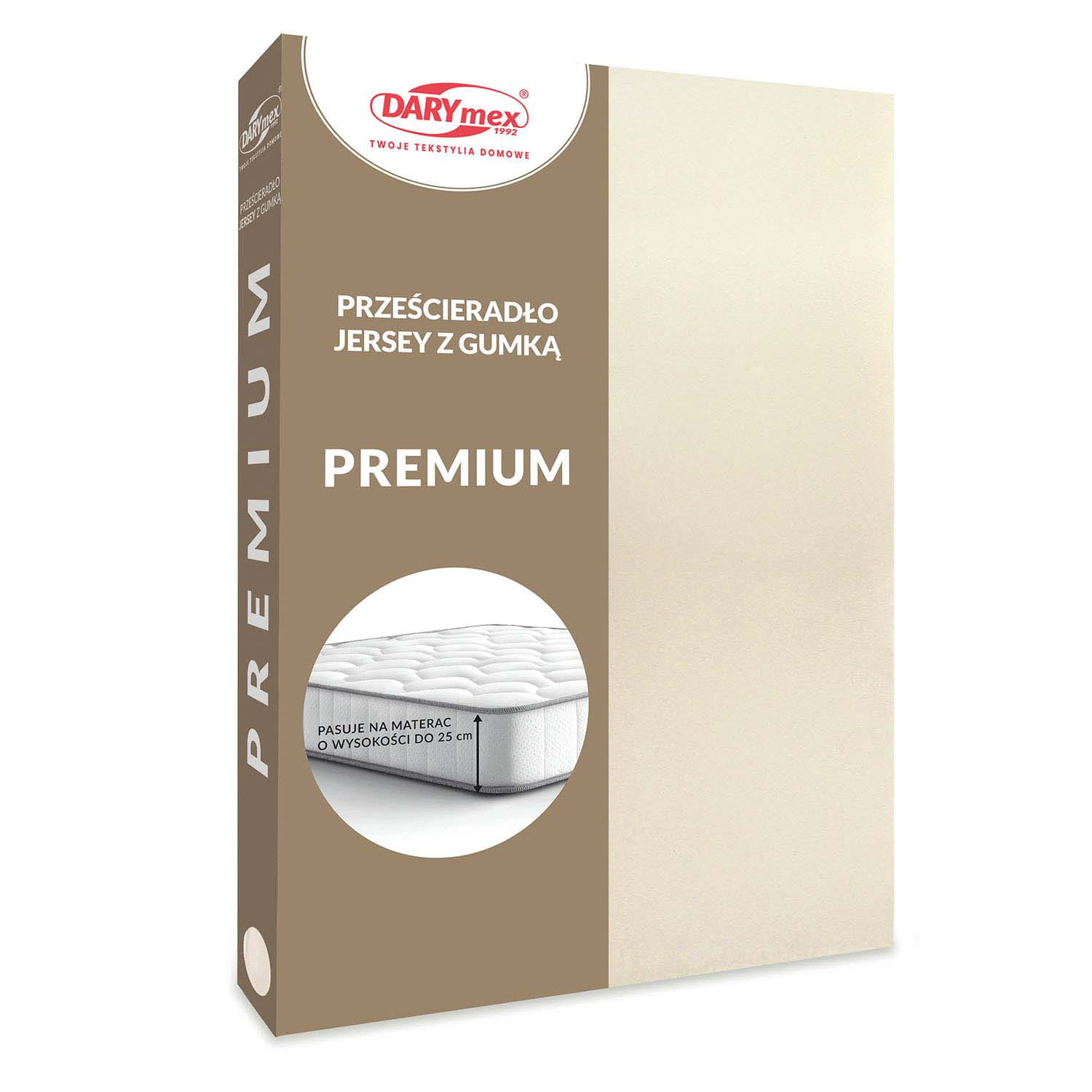 Prześcieradło jersey z gumką 047/110/ PREMIUM BEŻ