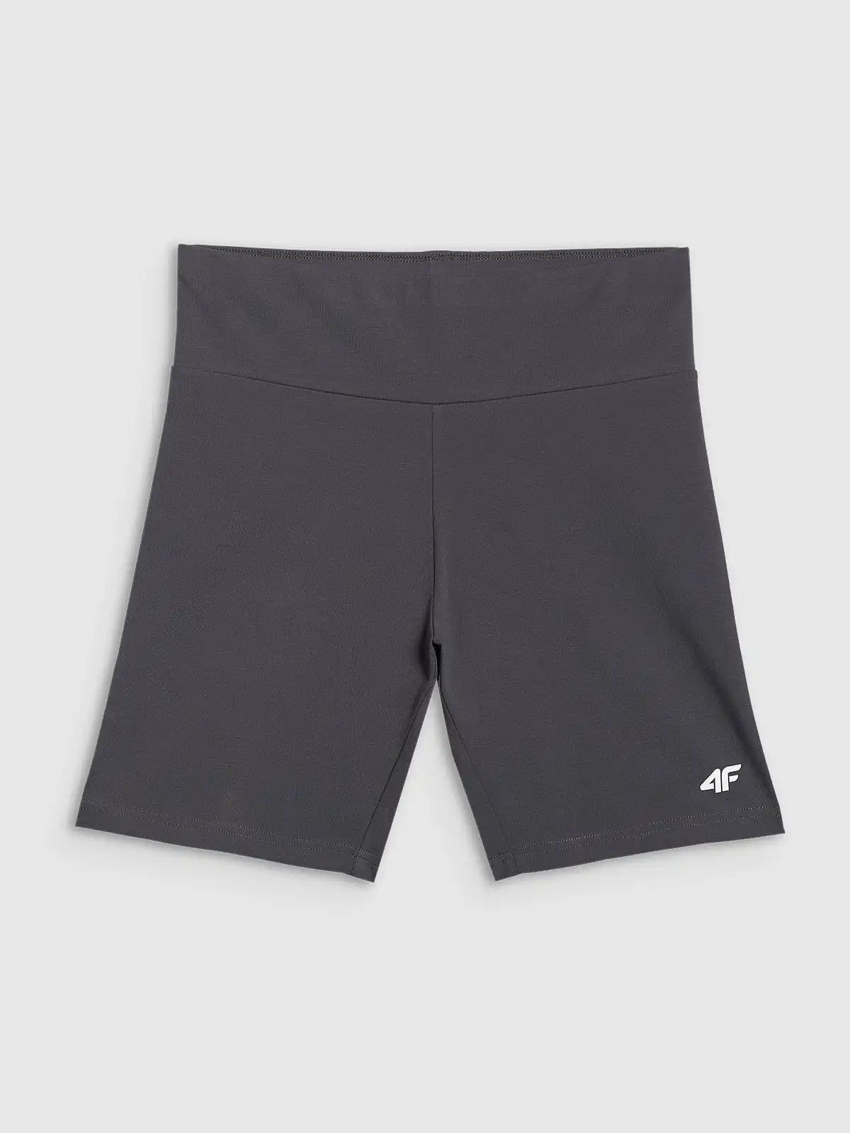 Legginsy krótkie bawełniane damskie szare 4F : Kolor - Szary, Rozmiar odzieży - L