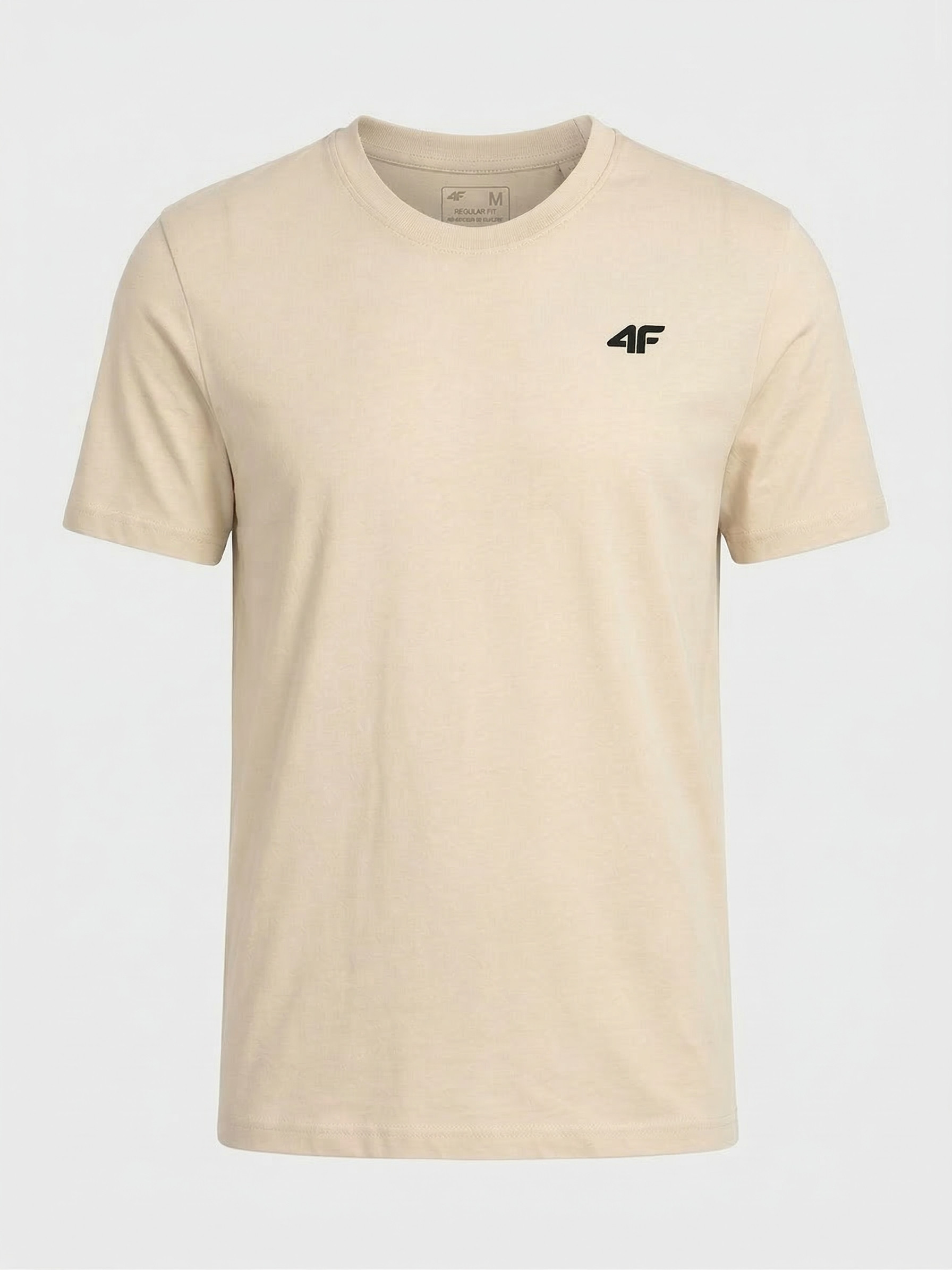 Koszulka t-shirt bawełniany limitowana kolekcja męska beżowa 4F : Kolor - Beżowy, Rozmiar odzieży - 3XL