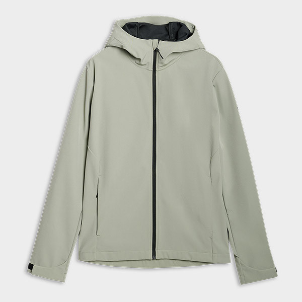 Kurtka softshell męska oliwkowa 4F membrana 5000 : Kolor - Zielony, Rozmiar odzieży - 2XL
