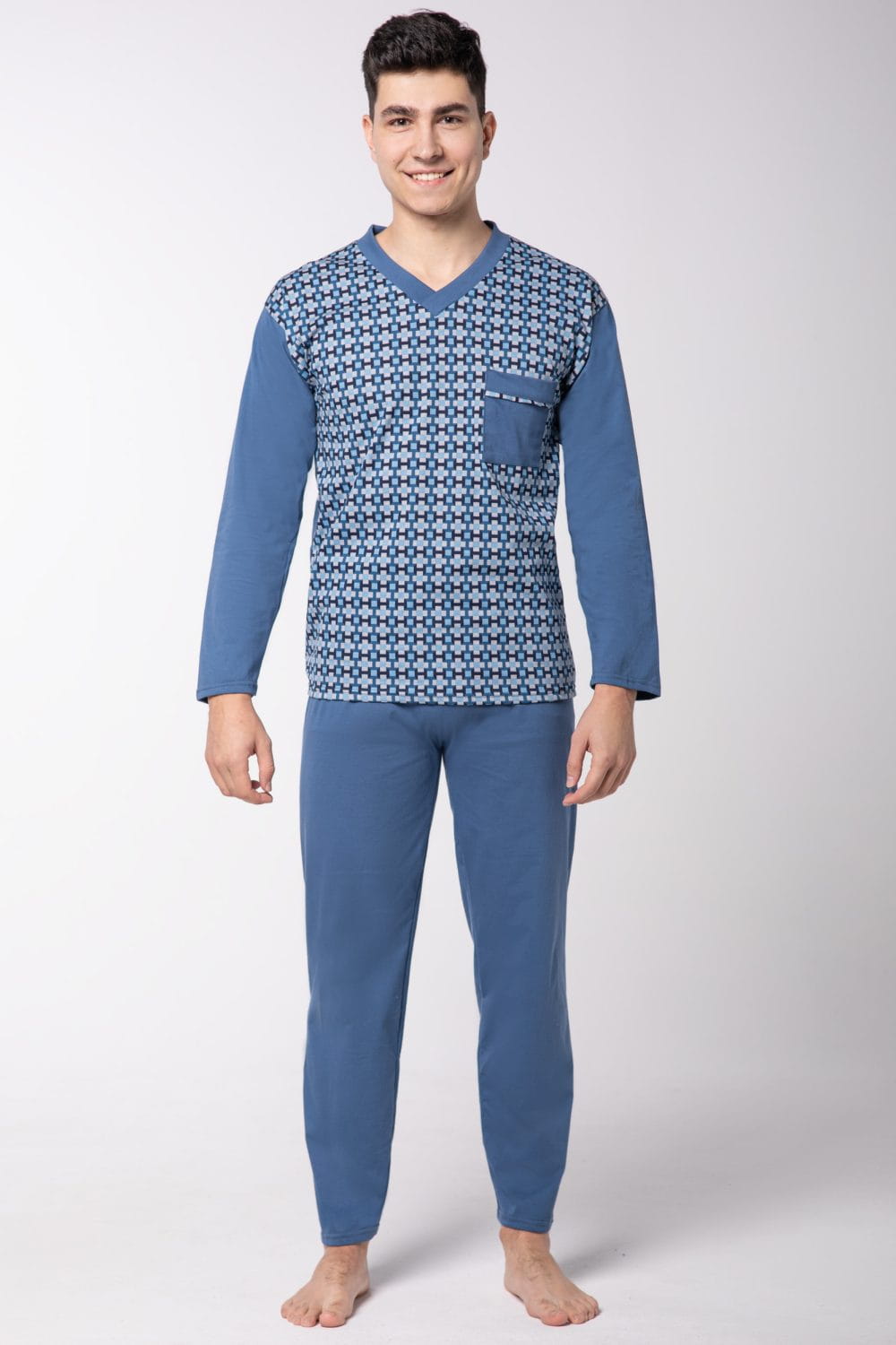 PIŻAMA MĘSKA DŻENTELMEN 204 jeans 6XL188-7XL188
