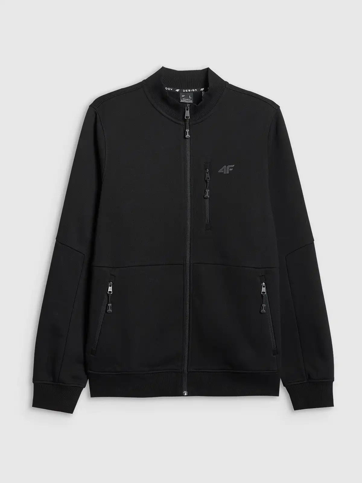 Bluza męska rozpinana czarna 4F : Kolor - Czarny, Rozmiar odzieży - 3XL