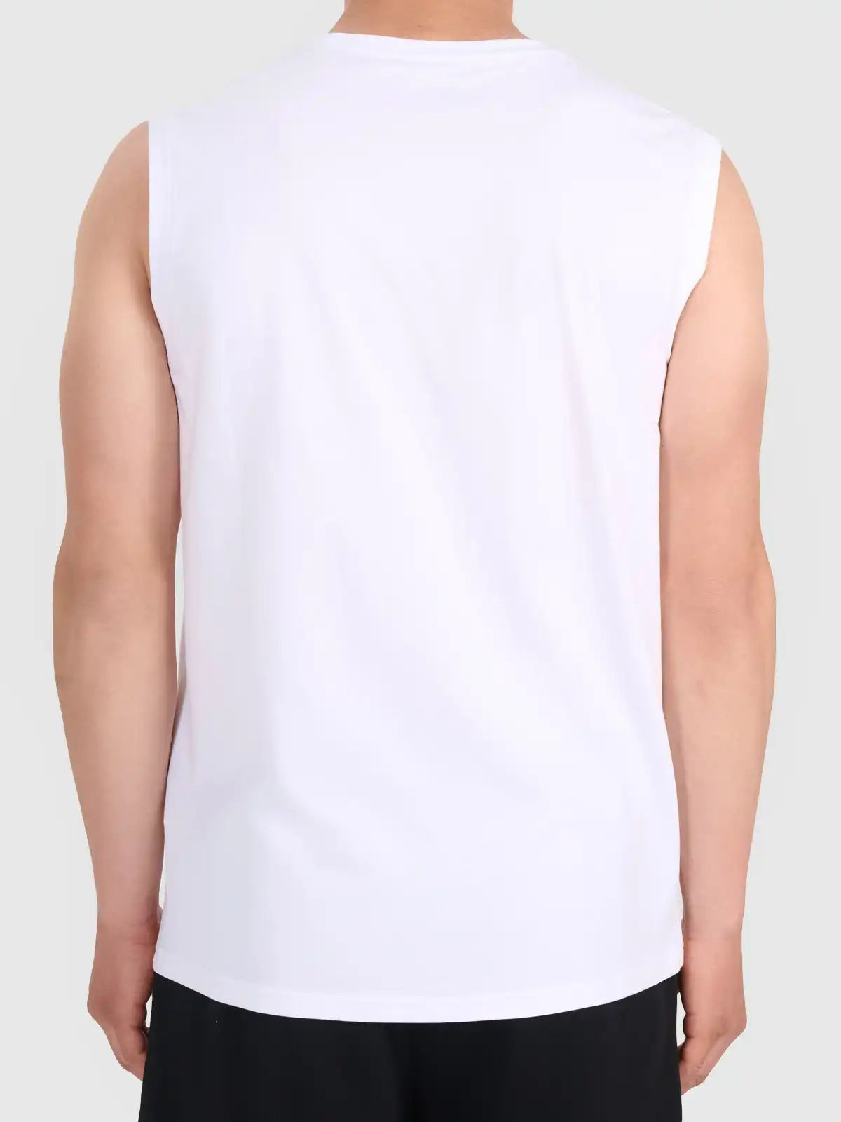 Koszulka t-shirt męski bez rękawków biały 4F : Kolor - Biały, Rozmiar odzieży - S