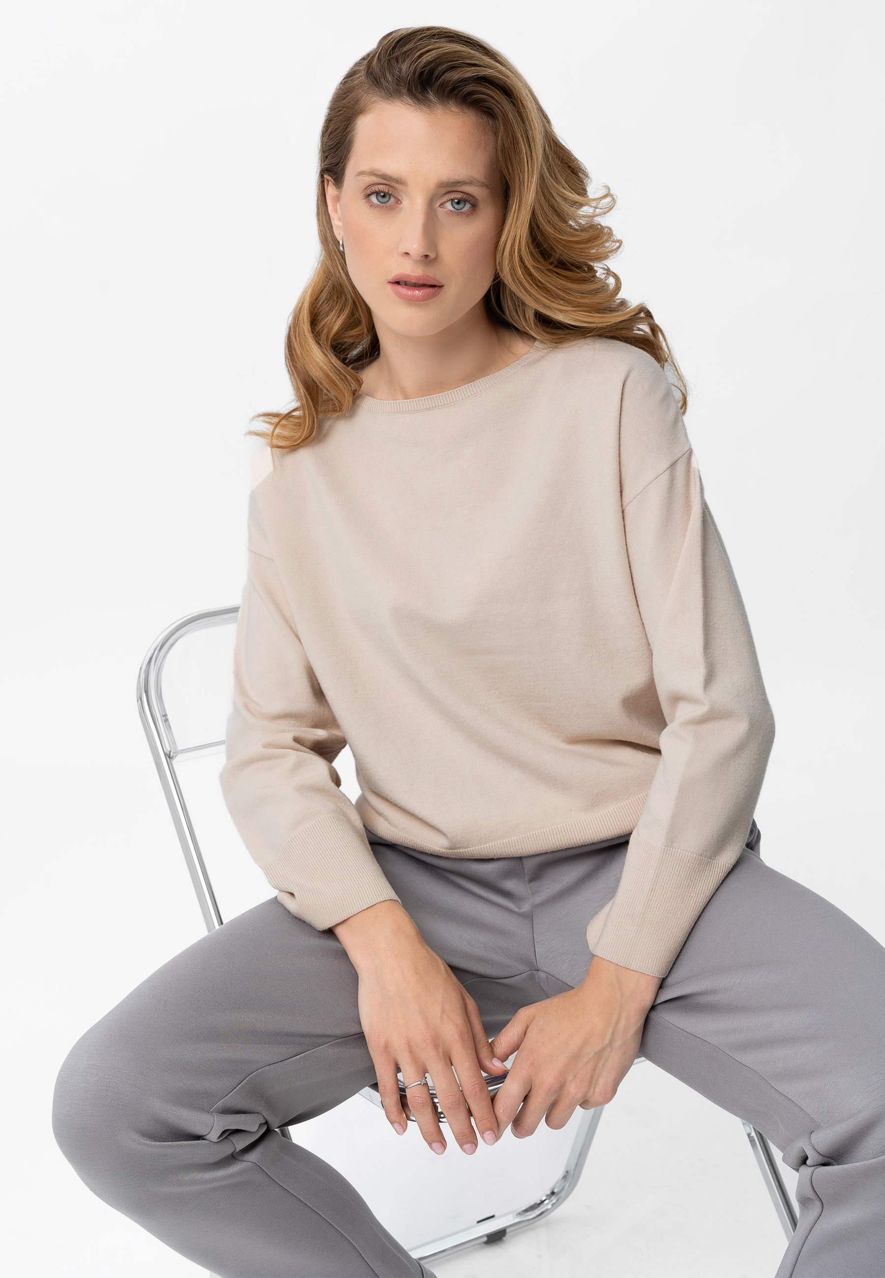 Sweter S-MARI, rozmiar L, L03033_S26_101