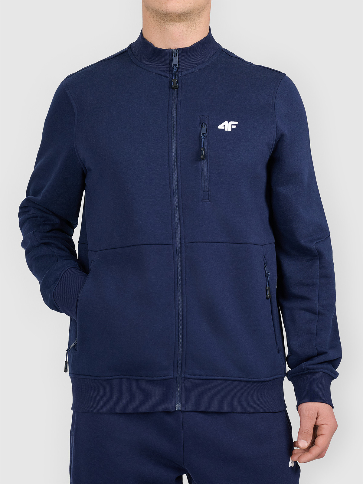 Bluza męska rozpinana granatowa 4F : Kolor - Granatowy, Rozmiar odzieży - XL