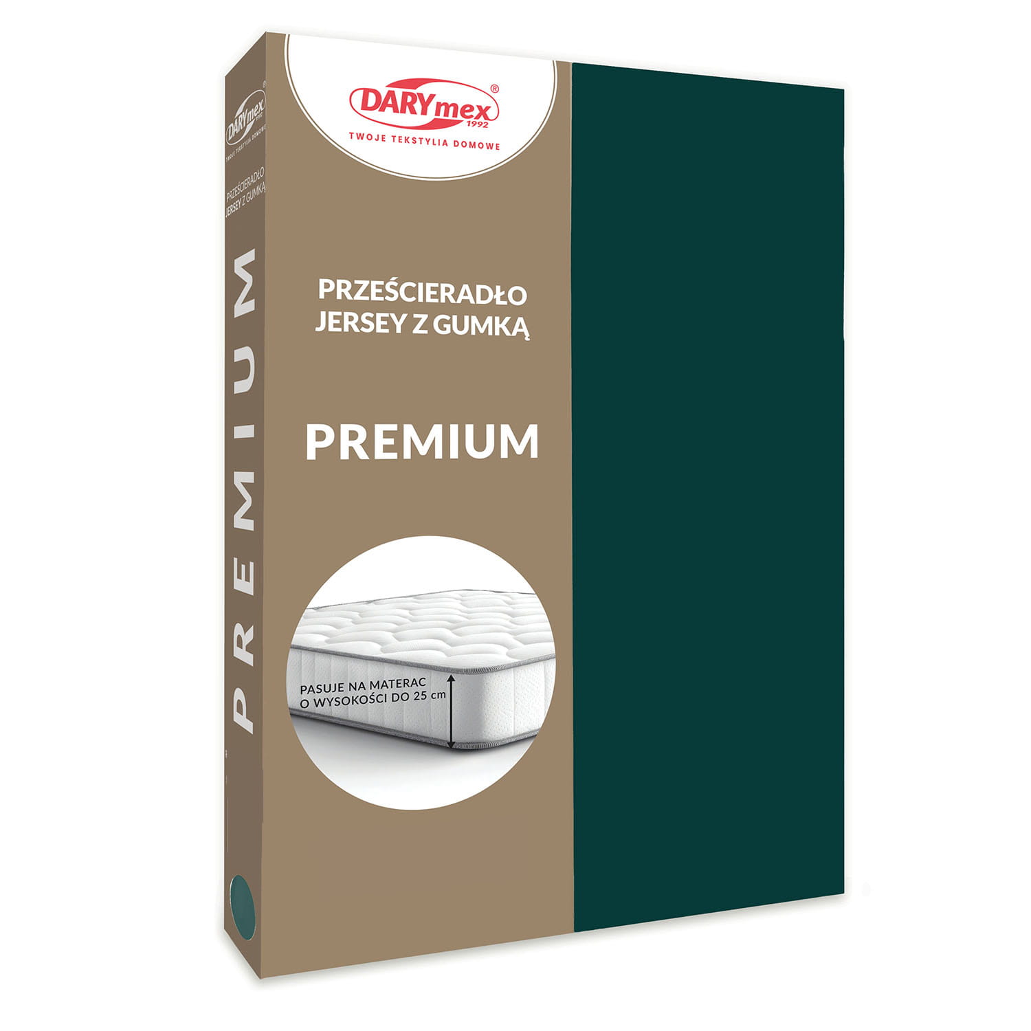 Prześcieradło jersey z gumką 036/110 PREMIUM ZIELONY