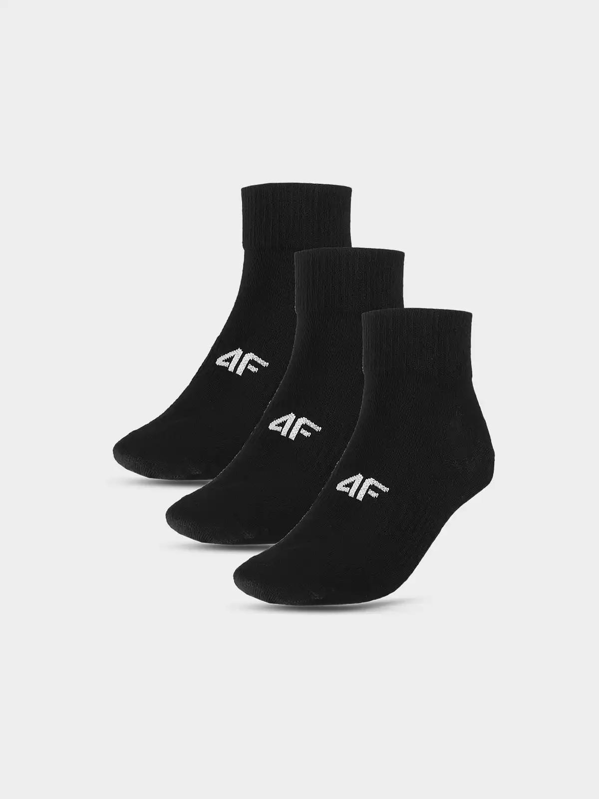 Skarpety za kostkę unisex czarne 4F 3pak : Kolor - Czarny, Rozmiar skarpetki - 43-46
