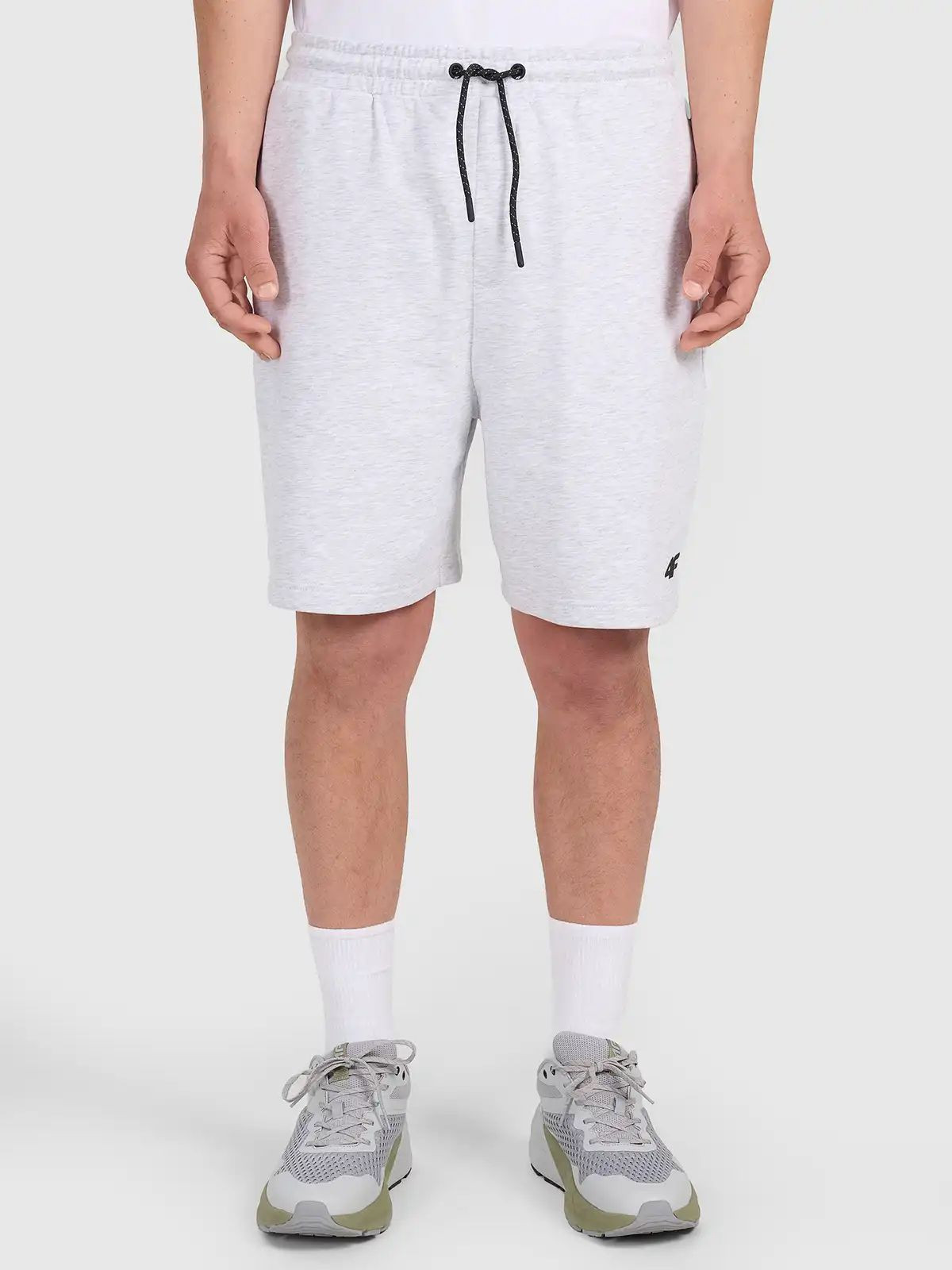 Spodenki dresowe krótkie szorty męskie szare 4F : Kolor - Szary, Rozmiar odzieży - 2XL