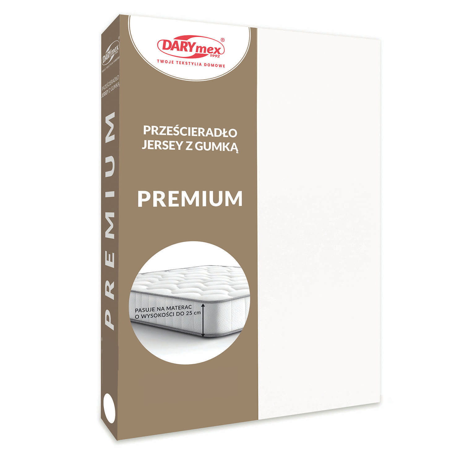 Prześcieradło jersey z gumką 001/110/ PREMIUM BIAŁY