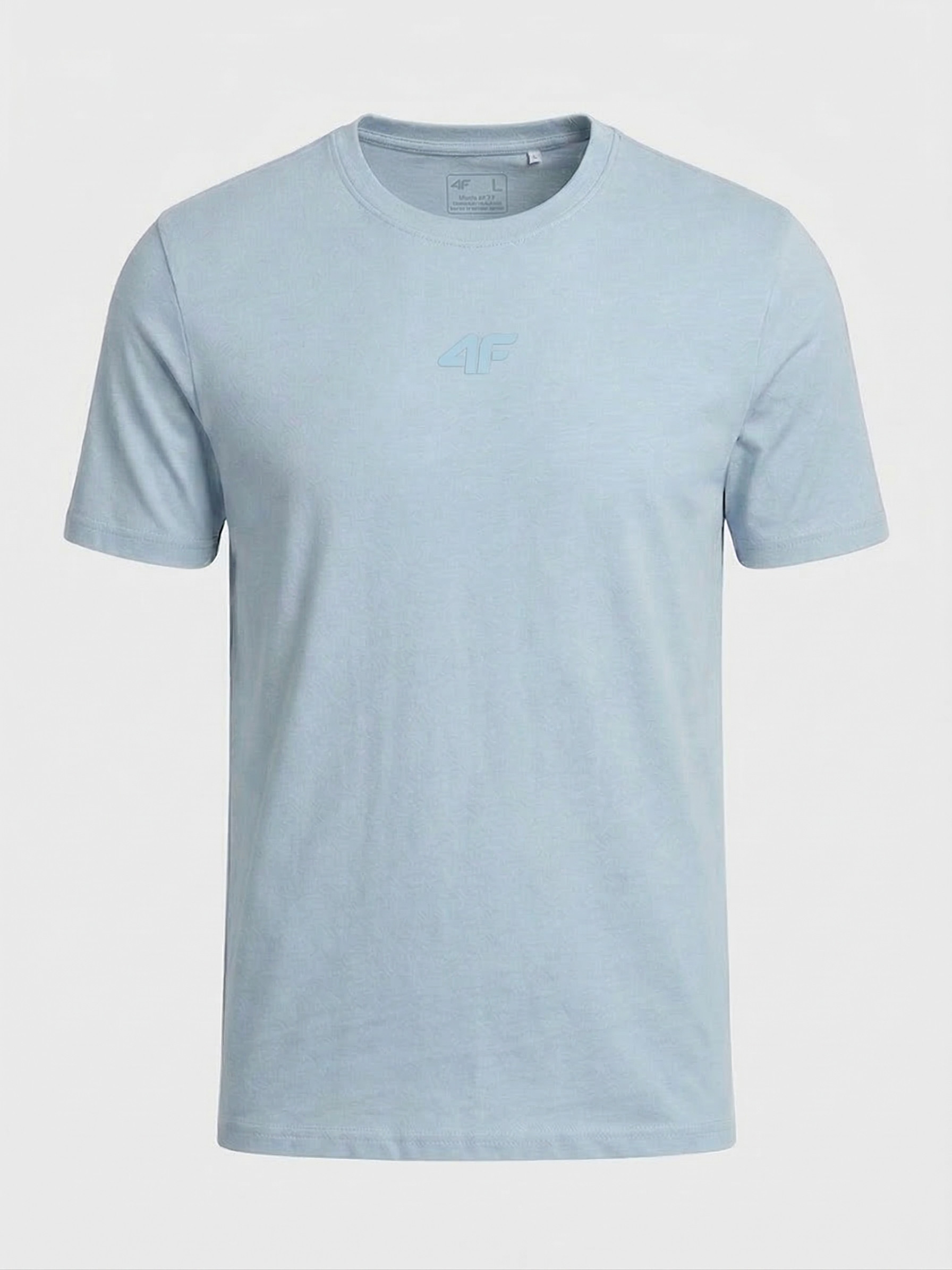 Koszulka t-shirt bawełniany limitowana kolekcja męski błękitny 4F : Kolor - Błękitny, Rozmiar odzieży - M