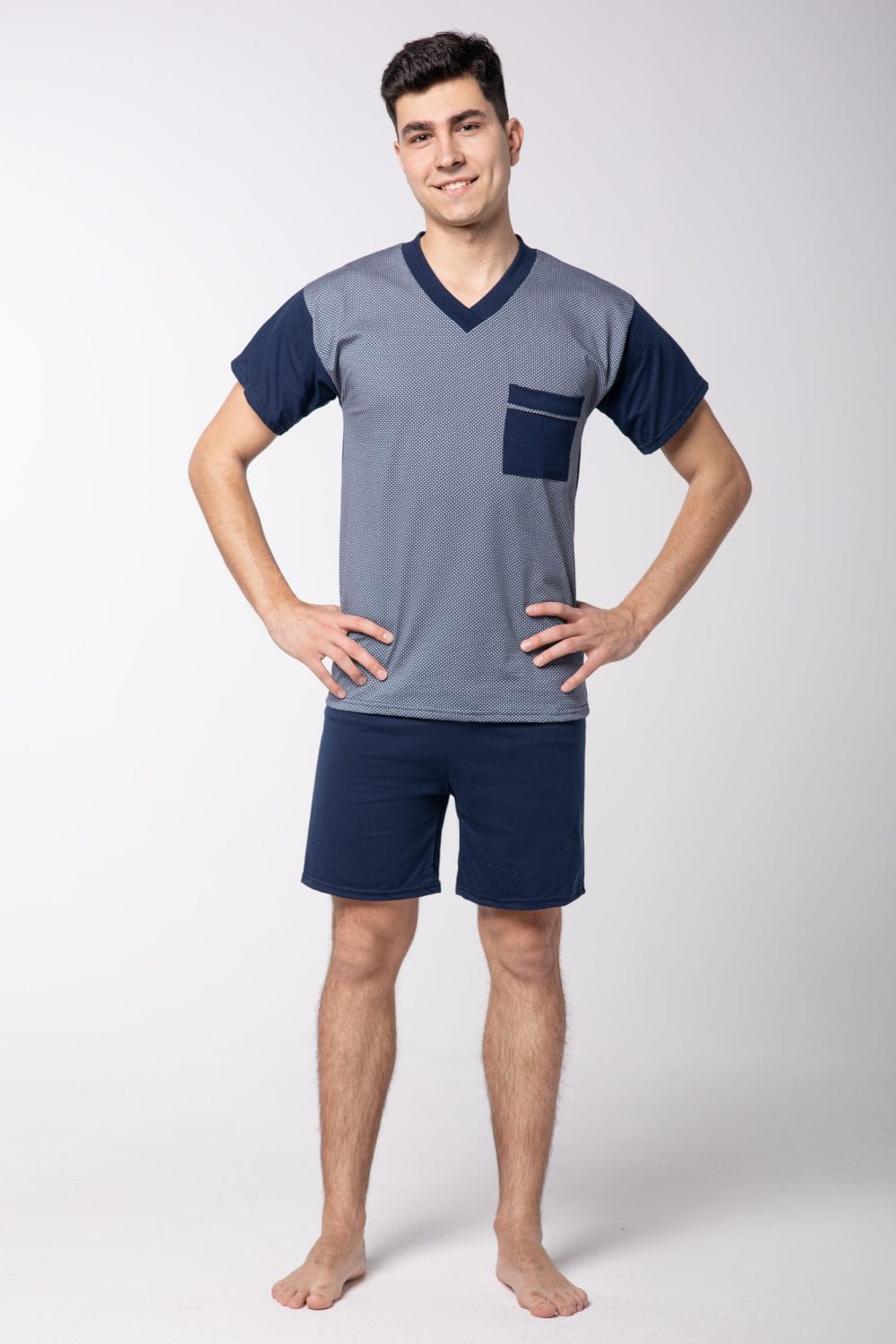 PIŻAMA MĘSKA 207 DŻENTELMEN GRANAT 6XL188-7XL188