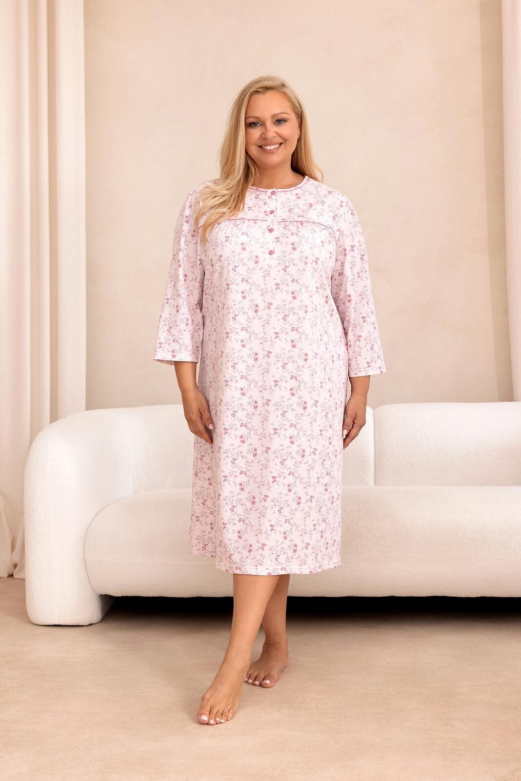 KOSZULA DAMSKA 022 7/8 R (XXL / morelowy)