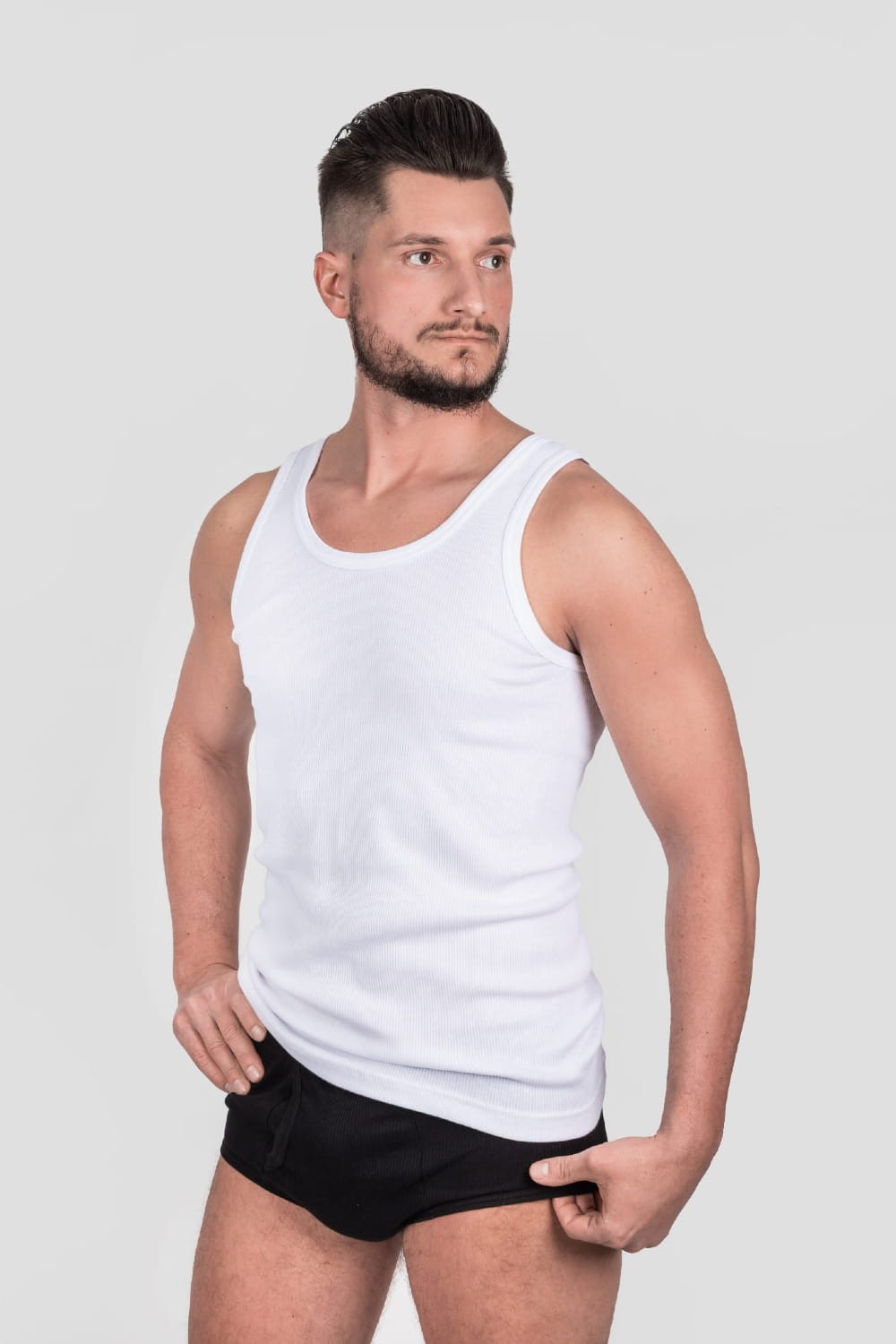 PODKOSZULEK MĘSKI BIAŁY 0816 RAM (L / biały)