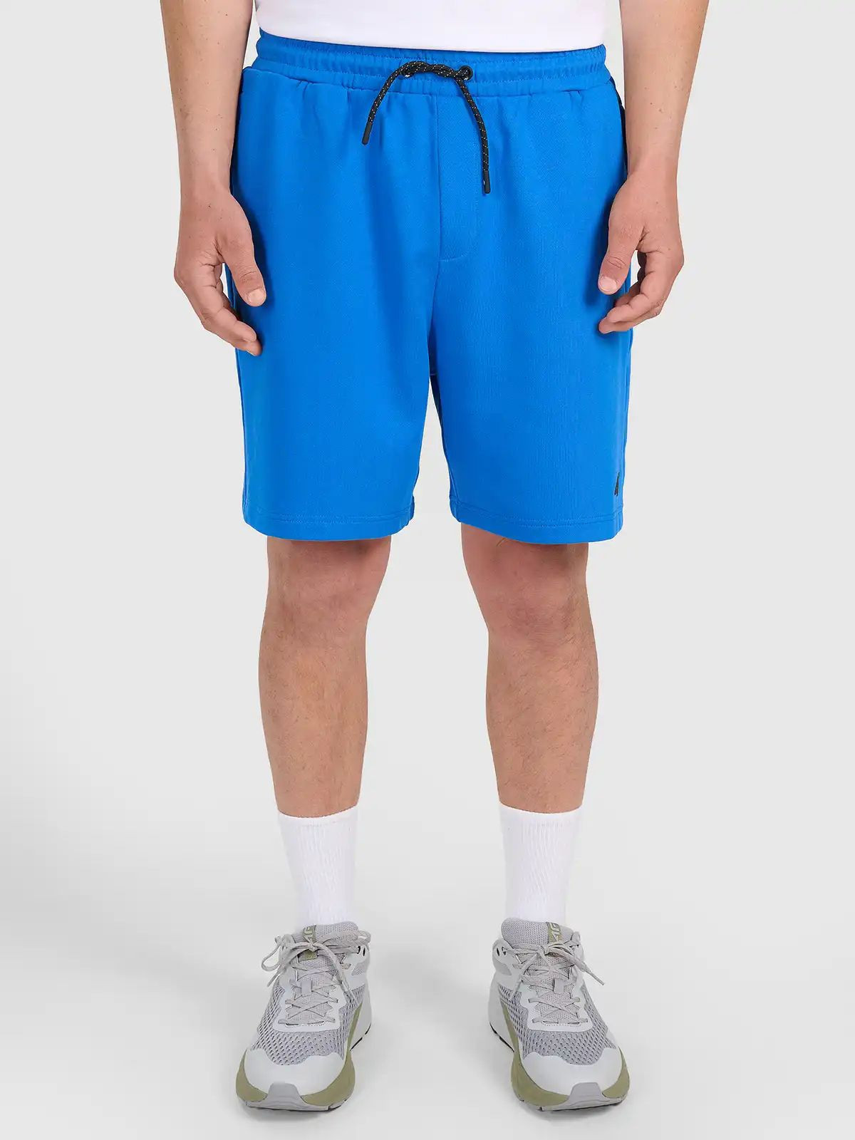 Spodenki sportowe dresowe męskie niebieskie 4F : Kolor - Niebieski, Rozmiar odzieży - 2XL