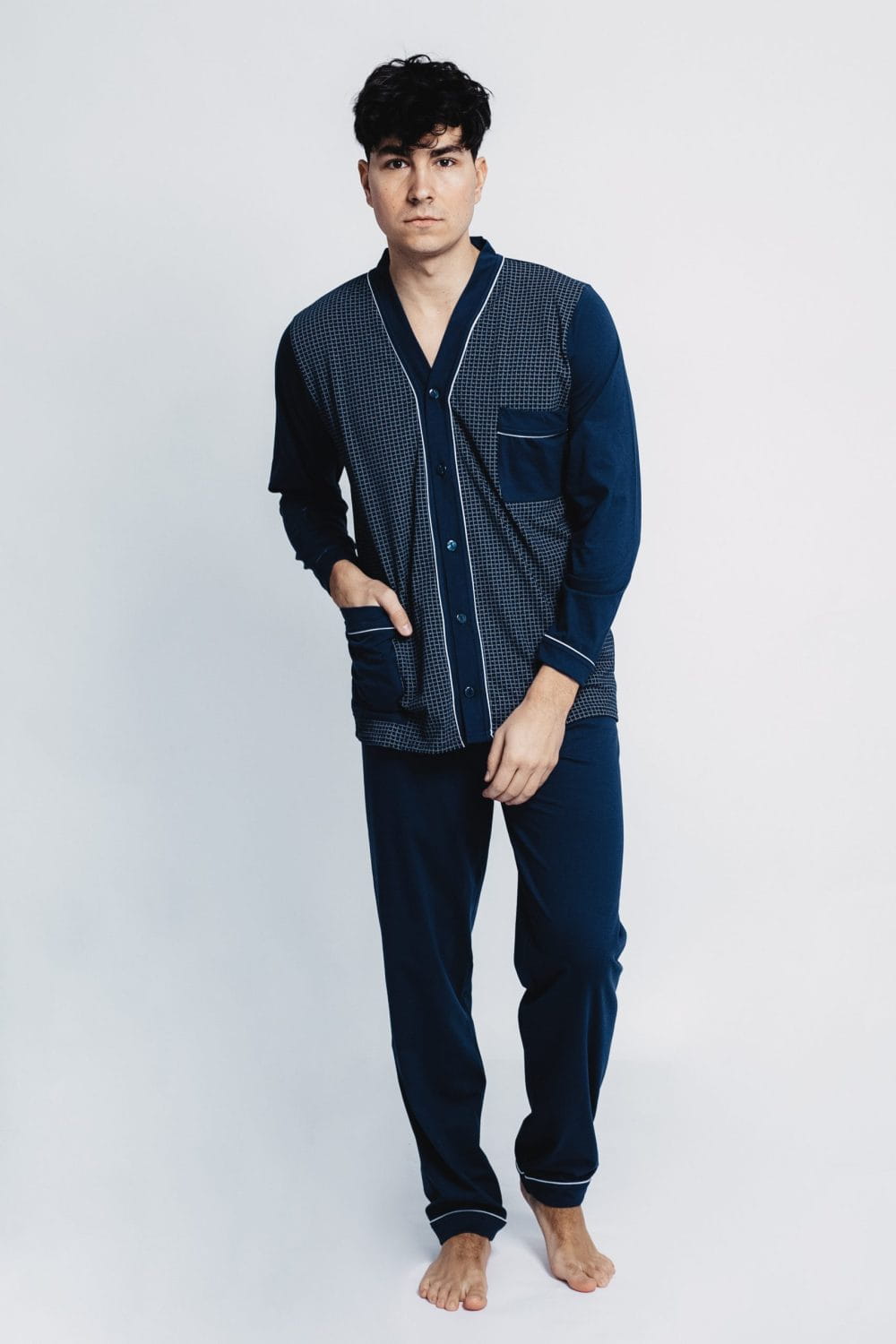 PIŻAMA MĘSKA ROZPINANA PLISA GRANAT (M- 8XL) 3XL182 -5XL188
