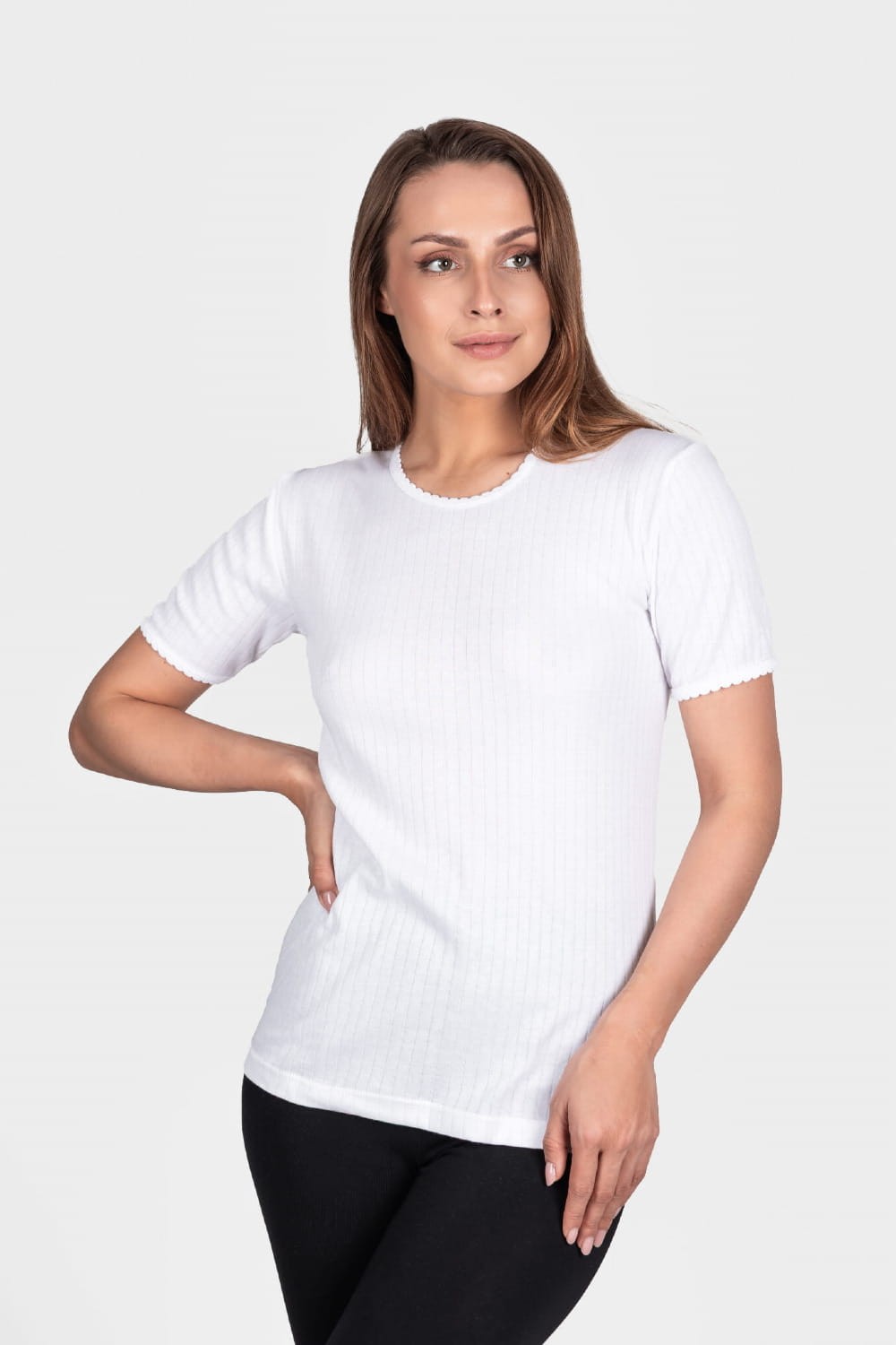 KOSZULKA DAMSKA BIAŁA 1315 KR R.XL-3XL biały